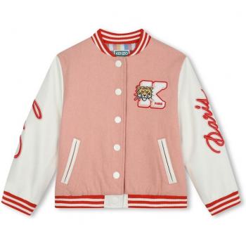 Fille 10A Blouson Kenzo Rose Brodé