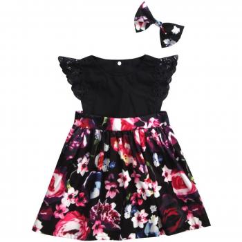 Lace Charm Sister Romper & Headband Set