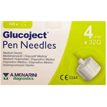 Menarini Agujas para Pluma de Insulina 32G 4mm 100 Unidades