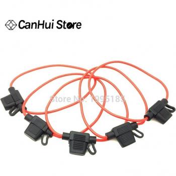 5pcs Auto Inline Mini Fuse Holder with 30CM Wire for Car Fuses