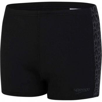 Badehose Speedo BoomStar Splice, Aquashort in Schwarz/Grau, 30 cm
