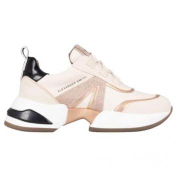 Alexander Smith Women's Sneakers Marble Design Ivory Copper