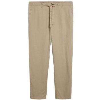 Next Stone Natur Leinen Viscose Ruckschnur Hose – Herren