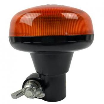 Mini Gyrophare LED Festif 20305 – 12 V/24 V, Socle Flexible Orange – B&S