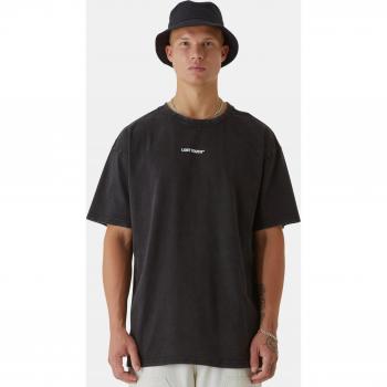 Lost Youth Schmetterling V.3 Acid Washed Tee Kurzarm Schwarz M