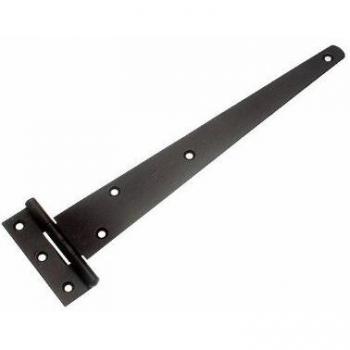 Rust-Resistant Gate Shed Door Tee T Hinge Hardware Set, 10 Inch, 250mm Length, Black