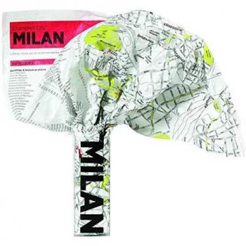 Crumpled city map. Milan