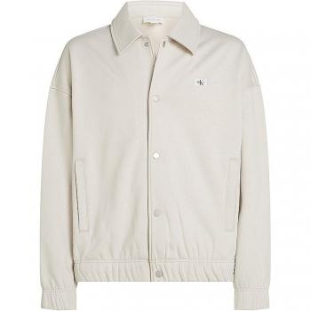 Calvin Klein Jeans Männer Sweatjacke Offwhite XL mit Logo-Patch