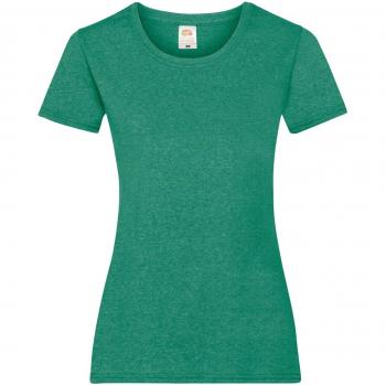 Fruit of the Loom Ladies/Womens Lady-Fit Valueweight Short Sleeve T-Shirt (Pack Of 5) (Retro Heather Green)