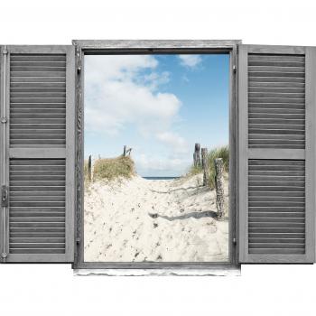 Queence Wandbild »Düne II«, beige, für Fenster