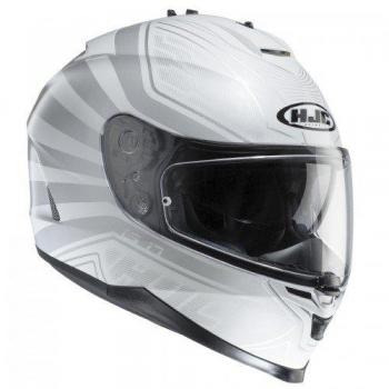 HJC 122510M Helm mit Weichpolster, weiß/grau, M – Ergonomisches Design