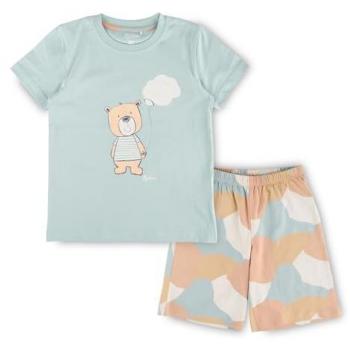 Kinder Pyjama Bär Kurzversion, hellblau
