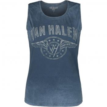 Blu Navy Top Van Halen Wings Donna S/XXL