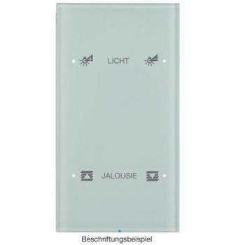 Hager R3 2‑fach Tastatur mit Glas‑Finish (Polarweiß)