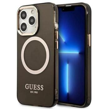 Custodia Translucente Guess Gold Outline con MagSafe per iPhone 13 Pro Max (Black)