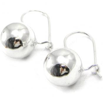 I4206 Les Trésors De Lily – Silber‑Marble Ohrstecker 12 mm (Rhodiniert)