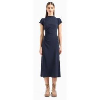 Armani Exchange Crepe Azul Marina con Detalle de Cremallera