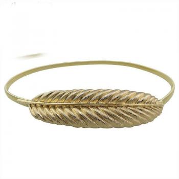 VOHIO Women’s Fine Chain Leaf Belt – Adjustable Metal Buckle