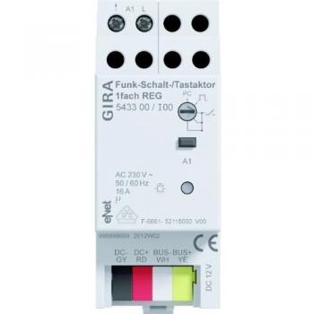 Bouton d’interruption sans fil GIRA REG 1Fach 543300 – finition blanche, intérieur