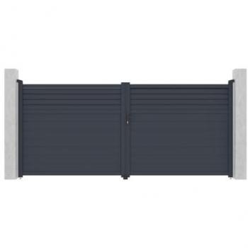 Cortina di ferro in alluminio Antracite, dimensioni 397x181 cm – Viazo