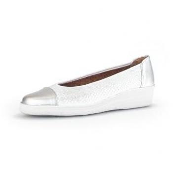 Petunia Low Heel Pump, White – Gabor