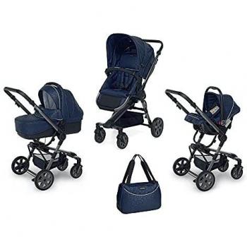 Foppapedretti Up3 Combinato con Seggiolino e Borsa Blu