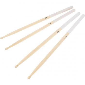 Maple Wood Drumsticks 5A/7A with Rubber Cover