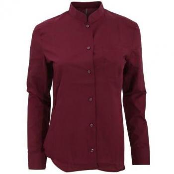 Colletto Coreano Camicia Vino Kariban Donna