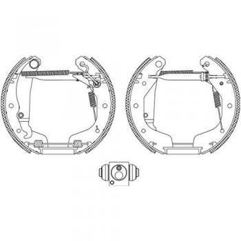 HELLA 8DB 355 004-191 Kit de freins, freins à tambours