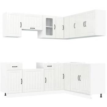 Lucca 11-Piece Gloss White Kitchen Cabinet Set