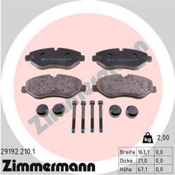 Bremsbeläge vorne für Mercedes Sprinter 906, Viano, Vito, VW Crafter von Zimmermann
