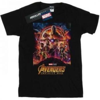 Camiseta Negra Hombre Marvel Vengadores Infinity War 2XL con Poster