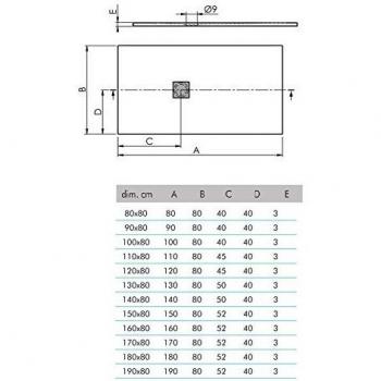 Receveur Logic Sanycces 100x80 cm