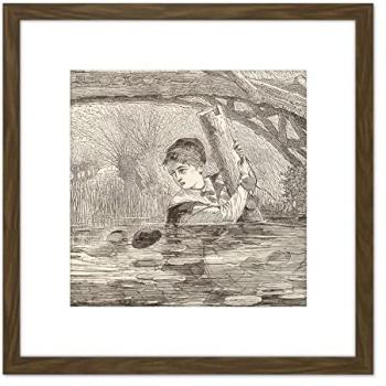 Artery8 Homer Orrin “Make Haste, I Am Perishing” 8x8” Brown Wood Frame