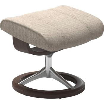 Footrest Stressless Consul – 54 x 41 x 39 cm, Signature Base, Wenge‑Gestell, Light Beige Q2 FARON