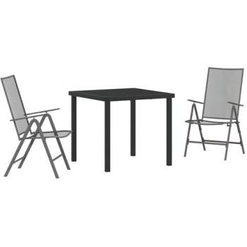 VidaXL Anthracite Steel Outdoor Dining Set