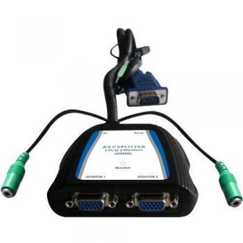Multiplicateur VGA 450MHz 2 voies alimentation USB + audio 20m