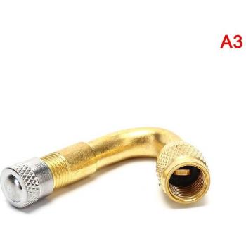 Adaptador de aire de latón para válvula de neumático con ángulo