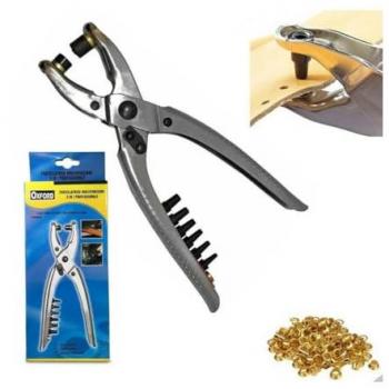 Pinza Multifunzionale 2in1 con 100 Occhielli per Pelle