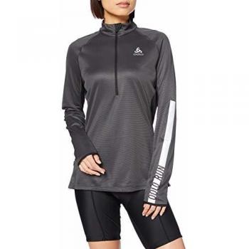 Odlo ZEROWEIGHT CeramiWarm ½‑Zip – Schwarzes FW19 Modell