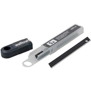 Profi Sharp 9 mm Snap-off Blades by Wolfcraft, Black, 5 pcs