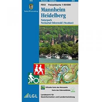 Landesamt für Geoinformation und Landentwicklung Baden-Württemberg (LGL) Mannheim Heidelberg: Naturpark Neckartal-Odenwald (Westblatt)