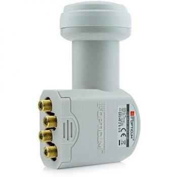 Opticum LNB Quad Gold Premium für 4 Nutzer (mit gratis 4 F-Steckern)