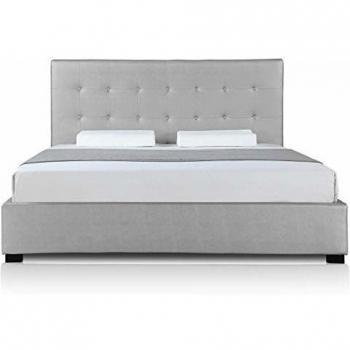 Layton IntenseDeco Lit de Coffre 180 cm Argent