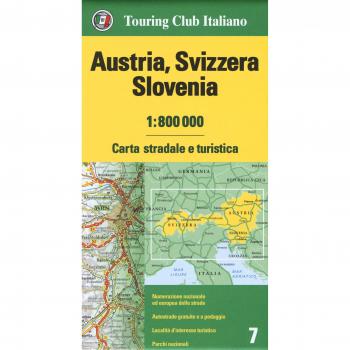 Austria, Svizzera, Slovenia 1:800.000. Carta stradale e turistica