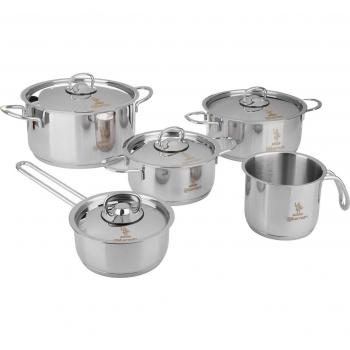 SET BATTERIA PENTOLE 'DIVINA RE' DA 9 PEZZI