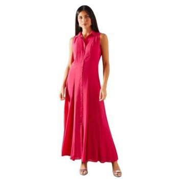 Glamour Pink Chiffon Wrap Dress