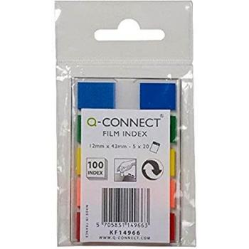 Q-Connect Page Markers 1/2 Inch Assorted (Pack of 100)