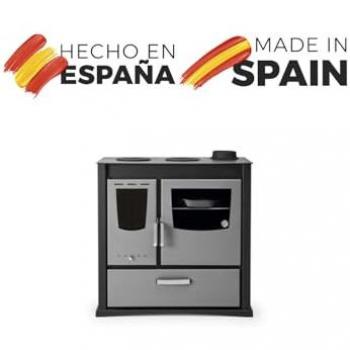 Cocina de leña con horno y campana modelo L 12.36 kW