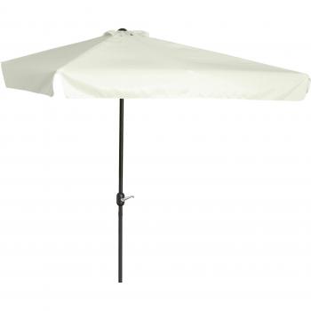 Ombrellone da Esterno in Legno Bianco Crema 2.5X2.3M